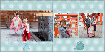 家族で記念写真